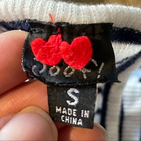 POOF! High-low, double strap, Striped Cotton/Rayon tank top dress, Size S - Picture 3 of 7